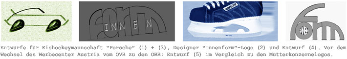 Logoentwürfe vor der Verlagsgründung